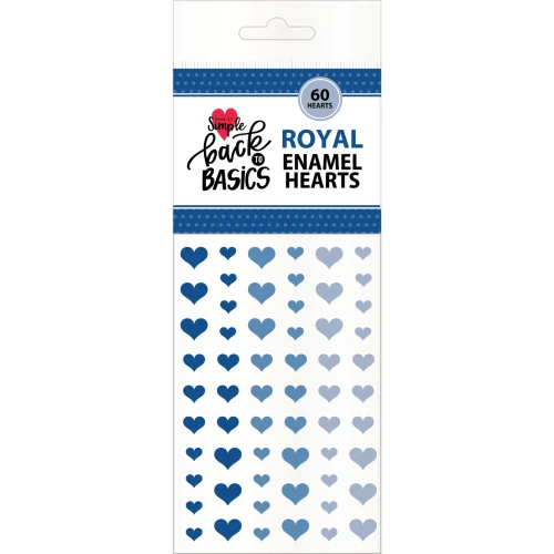 KEEP IT SIMPLE Back To Basics Enamel Hearts - Royal