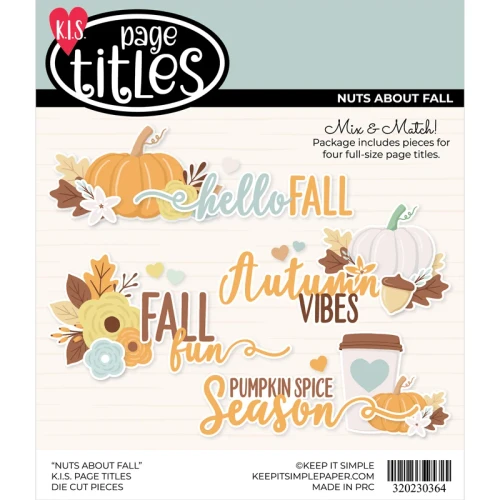 KEEP IT SIMPLE Page Titles - Nuts About Fall