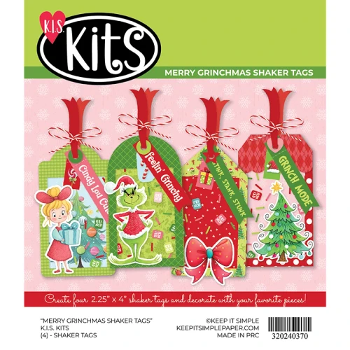 KEEP IT SIMPLE Shaker Tags - Merry Grinchmas