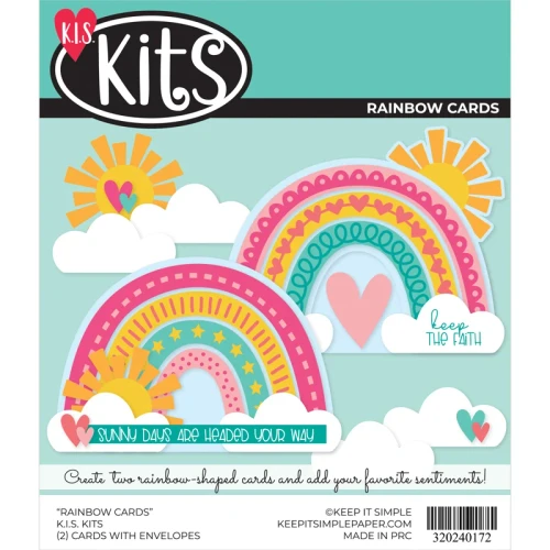 KEEP IT SIMPLE Die Cut Card Kit - Rainbow Cards