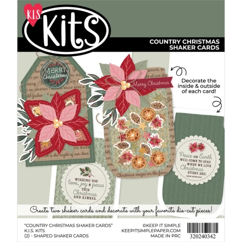 KEEP IT SIMPLE Shaker Kit - Country Christmas Cards