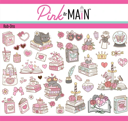 PINK & MAIN Rub-Ons: Bookish Roman-tasy