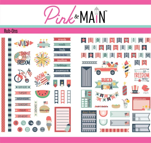 PINK & MAIN Rub-Ons: July