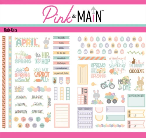PINK & MAIN Rub-Ons: April