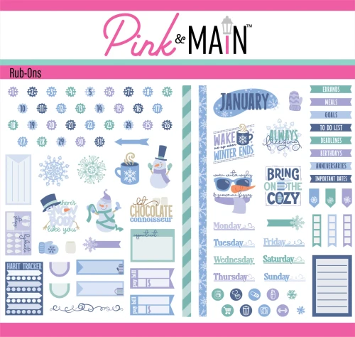PINK & MAIN Rub-Ons: January