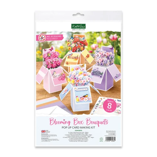 KATY SUE Pop-Up Card Making Kit: Blooming Box Bouquets