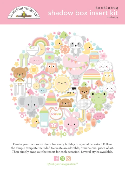 DOODLEBUG 8x8 Shadow Box Kit - Bundle of Joy