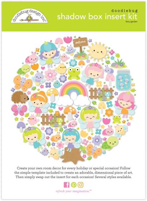 DOODLEBUG 8x8 Shadow Box Kit - Fairy Garden
