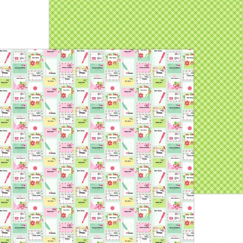 PREORDER - ships late NOVEMBER: DOODLEBUG DESIGNS Dear Santa 12x12 Paper: dear santa
