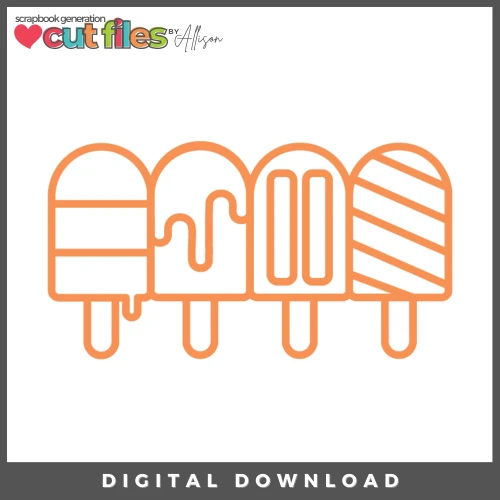 DIGITAL DOWNLOAD: Cut Files by Allison - Row of Popsicles