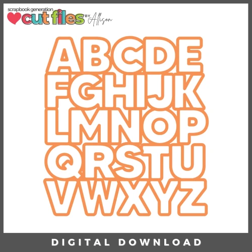 DIGITAL DOWNLOAD: Cut Files by Allison - Alphabet Background