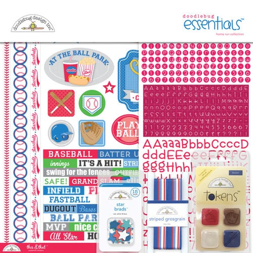 DOODLEBUG DESIGNS Home Run 12x12 Essentials Kit