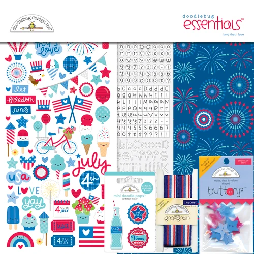 DOODLEBUG DESIGNS Land That I Love 12x12 Essentials Kit