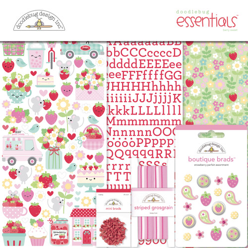 DOODLEBUG DESIGNS Berry Sweet 12x12 Essentials Kit