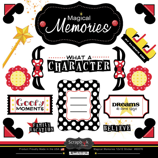 SCRAPBOOK CUSTOMS 12x12 Disney Themed Paper: Mouse & Stripes - Scrapbook  Generation