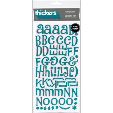 American Crafts Thickers: SPRINKLES  Black Glitter Chipboard - Scrapbook  Generation