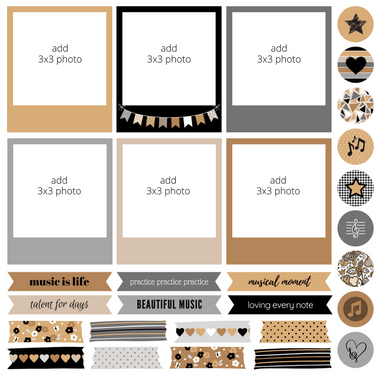 SCRAPBOOK GENERATION Pianoforte Plus 12x12 Paper: Cutout 7 - Scrapbook  Generation