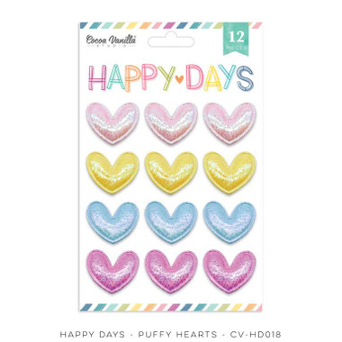 Happy Days Puffy Hearts - Cocoa Vanilla Studio - Happy Days