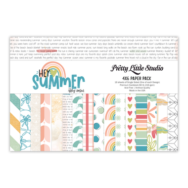PRETTY LITTLE STUDIO Paper Pack  Hey Summer 4x6 (single-sided