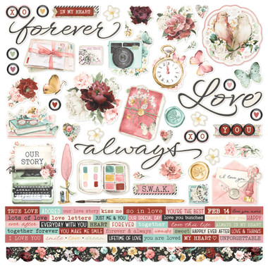 SIMPLE STORIES Simple Vintage Love Story Cardstock Stickers - Scrapbook  Generation