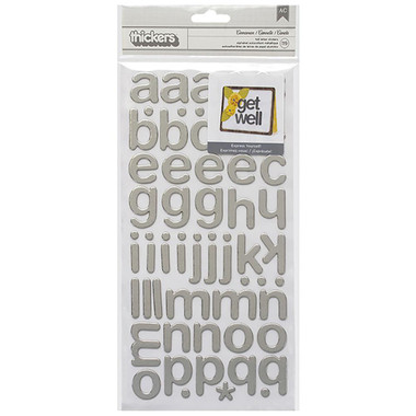 Thickers Glitter Chipboard Alphabet Letter Stickers Black Sprinkles