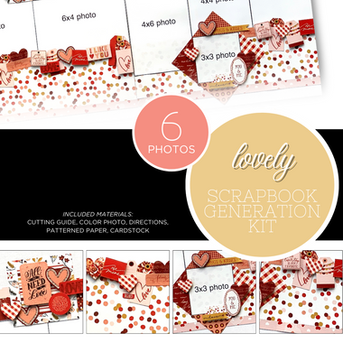 SCRAPBOOK GENERATION Lots of Love - 1 Layout Kit - Scrapbook Generation