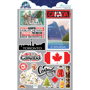 Reminisce Jet Setters Epoxid-Aufkleber – Süd Dakota, Mehrlagige Verzierungen Für Scrapbooking & Bastelprojekte