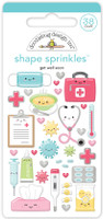 PREORDER - ships late April: DOODLEBUG DESIGNS Happy Healing Shape Sprinkles: Get Well Soon