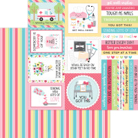 PREORDER - ships late April: DOODLEBUG DESIGNS Happy Healing 12x12 Paper: Candy Striper