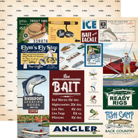 PREORDER - ships late May:  CARTA BELLA Gone Fishing 12x12 Paper: Multi Journaling Cards
