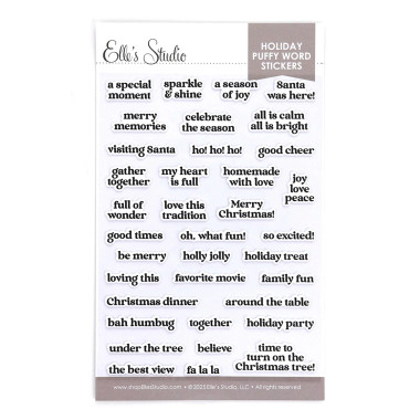 ELLE'S STUDIO Puffy Stickers: Christmas | Holiday Words - Scrapbook ...