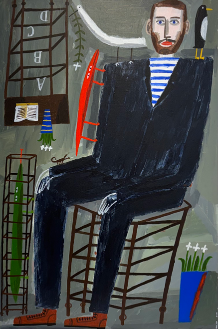 David Sim: Portrait Series: "Sailor in Chair"