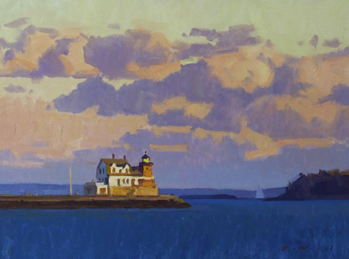 Ken DeWaard: Beautiful Evening at the Lighthouse