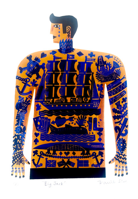 David Sim: Portrait Series: "Big Jack" (Yellow)