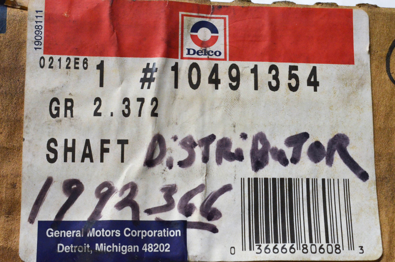 Delco 10491354, 1992366 Ignition Distributor Shaft Assembly NOS In