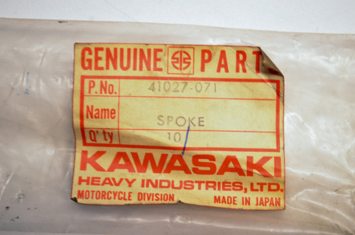 Oem Kawasaki 41027-071 Spoke Qty 5 Nos - In Stock Motorsports, Inc.