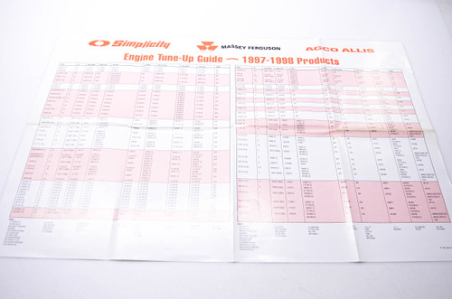 Simplicity Manufacturing 900-2053-01-UV-SMA Engine Tune-Up Guide 1997-1998 Products