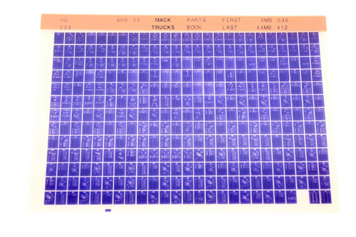 Mack MB033 5MB536 - 44MB412 Parts Microfiche NOS