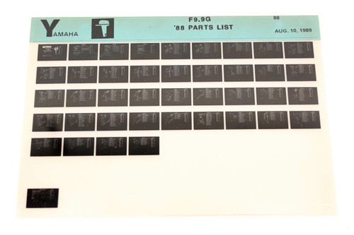 OEM Yamaha LB018-24 1988 F9.9G Part List Microfiche