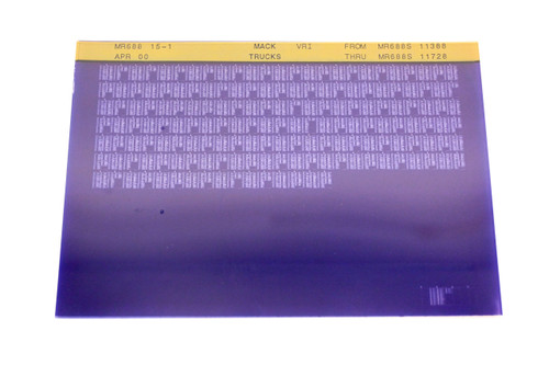 Mack MR688 15-1 MR688S11388 - MR688S11728 VRI Microfiche NOS