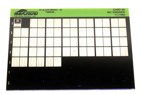 Mercruiser XY019-20 MC Engines D7.3L/270 Bravo-A3 F060048 Card 69 Microfiche