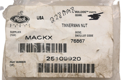 Mack 25109920, 228AM8 Tinnerman Spring Nut NOS - In Stock 