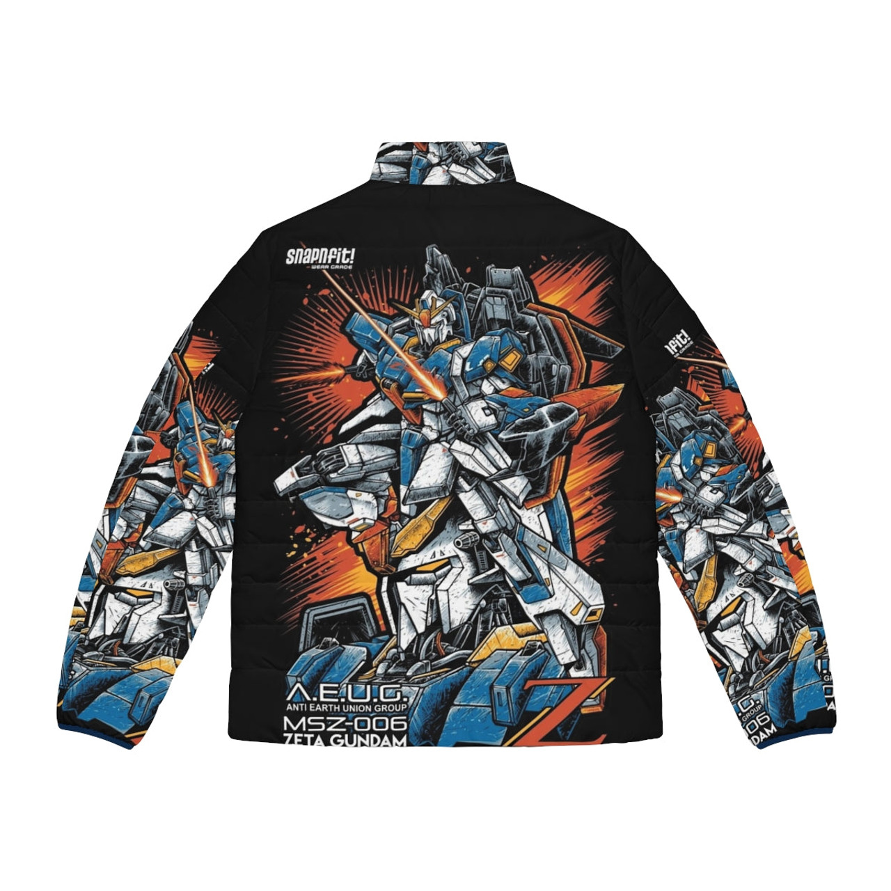Zeta Gundam RX-78 Puffer Jacket - Anime Mecha Fashion