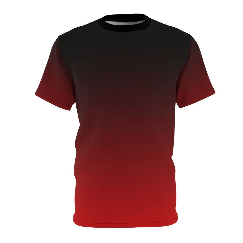 Gradient Ombre T-Shirt in Black and Red Fade - nerdoutloudpod