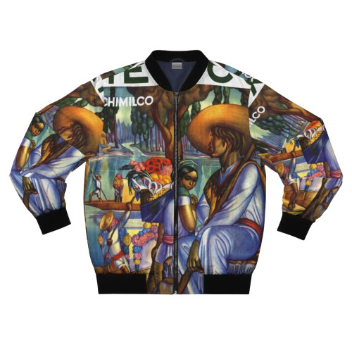 Vintage Mexico Xochimilco Travel Ad Bomber Jacket