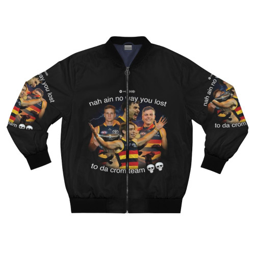 Adelaide Crows themed bomber jacket with "Nah Ain No Way" design
