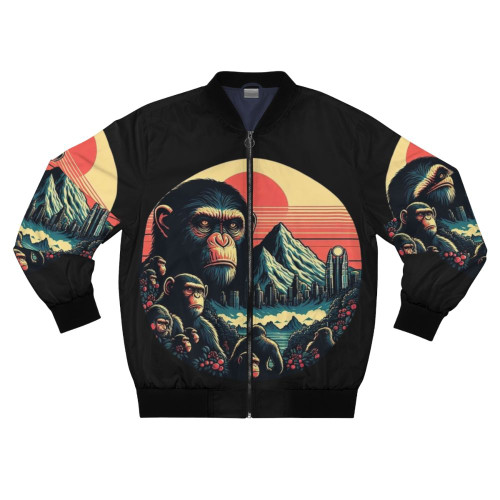 Planet of the Apes Retro Bomber Jacket in a dystopian sci-fi style
