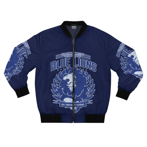 Blue Lions Bomber Jacket featuring the crest and insignia from Fire Emblem: Three Houses
