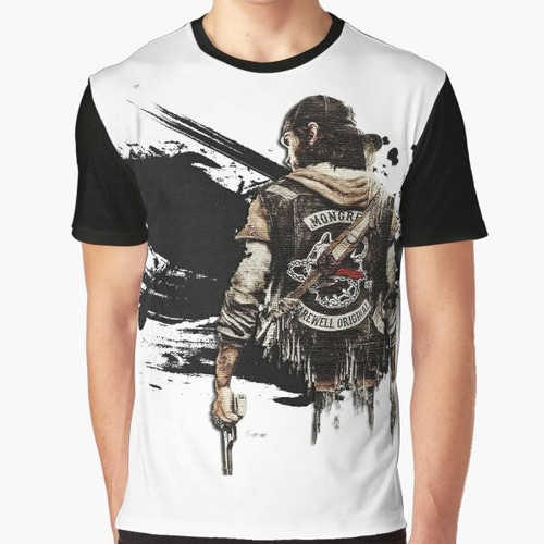 Days Gone PS4 Graphic T-Shirt featuring horror, zombies, and survival gameplay