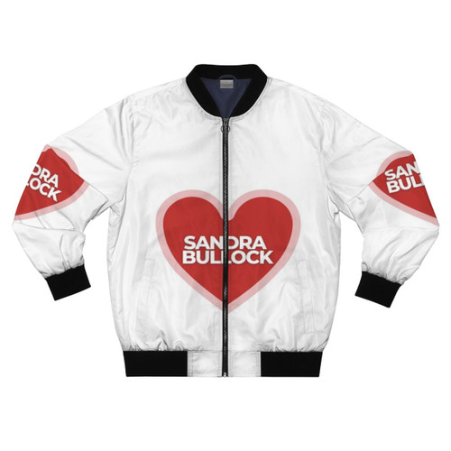 Sandra Bullock Bomber Jacket with Heart Design